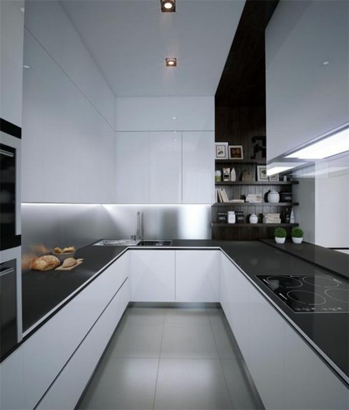 Τα ενσωματωμένα ντουλάπια στην κουζίνα κάνουν το δωμάτιο πιο λειτουργικό