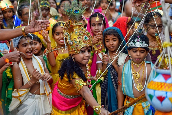 Janmashtami-Indijos festivaliai