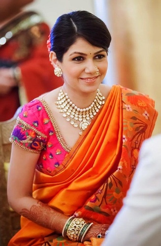 Maharashtrian Tasarımcı Nauvari Saree