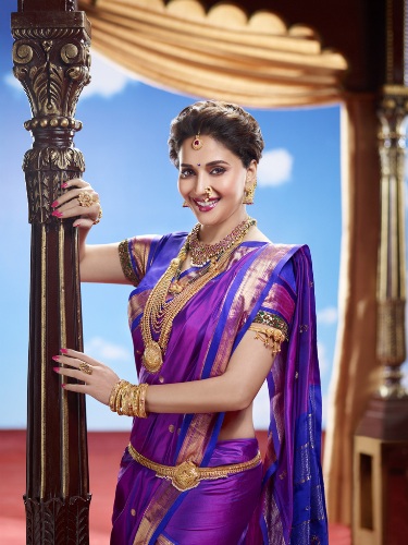 Büyük Kenarlı Bollywood Güzellik Seçici Nauvari Saree