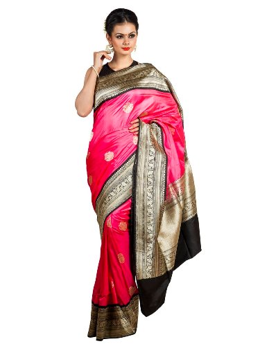 Parlak Pembe Nauvari Saree