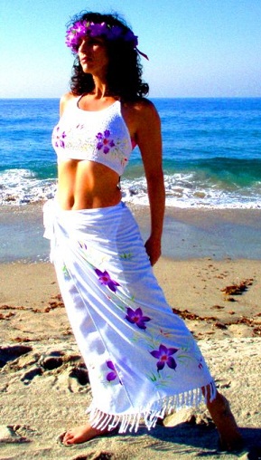 „Beach Fringes“ stiliaus apvyniojimas aplink sijoną