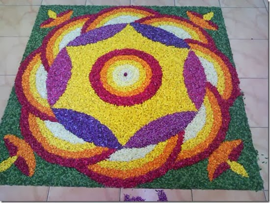 Dairesel Hareketli Çiçek Rangoli