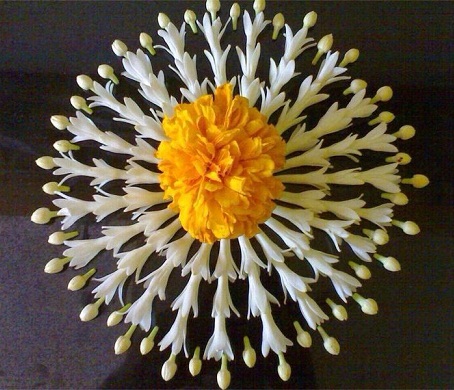 Hoş Geldiniz Çiçek Rangoli Tasarımı