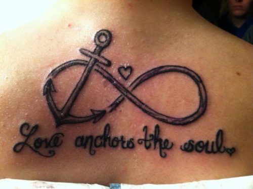 „Anchor Infinity“ tatuiruočių dizainas vyrams