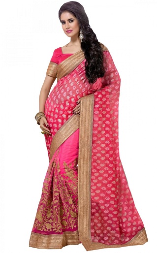 Bangaloro siuvinėjimo darbas Saree