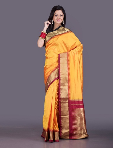 Abartılı Bangalore İpek Saree