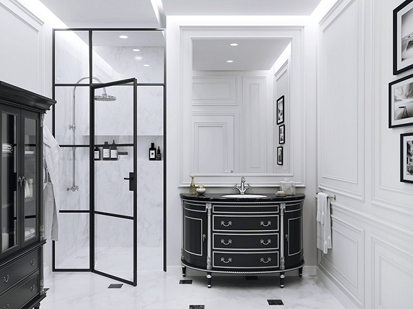 prabangūs vonios kambario spintelių dizainai
