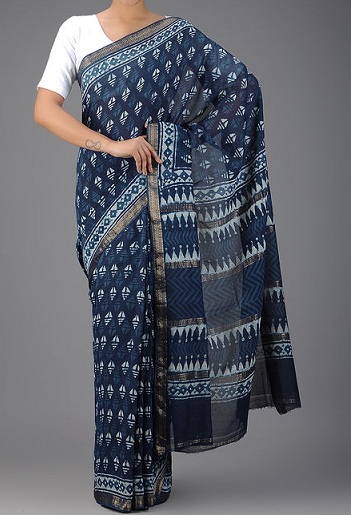 İndigo Chanderi Sarees