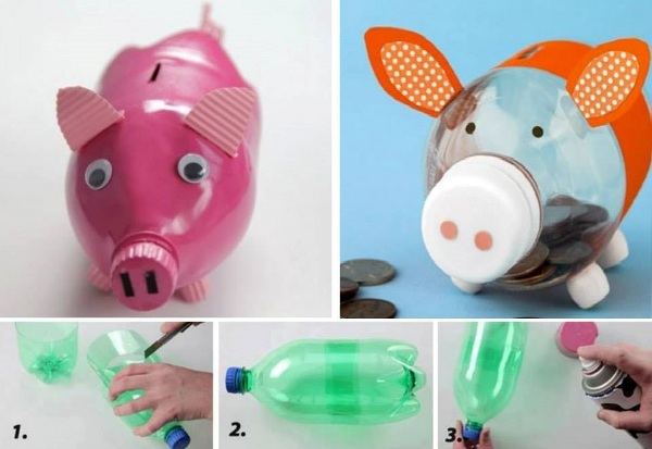 Piggy Bank Craft plastikinis butelis