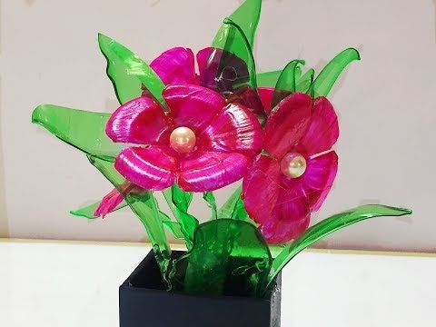 Plastik Şişe El Sanatları Çiçekler
