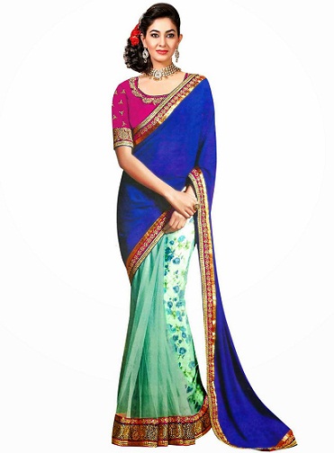 12. Turkuaz ve mavi file ve saten bordürlü iş tasarımcısı sari