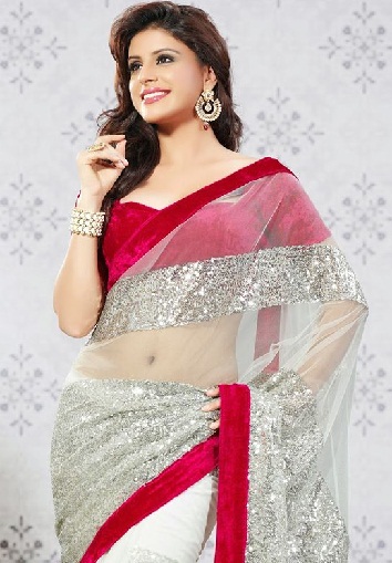 4. Kırmızı kadife kenarlıklı kirli beyaz net sari