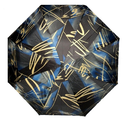 Baskılı Polyester Mavi Şemsiye