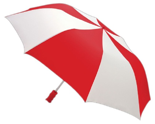 Raudoni ir balti skėčiai