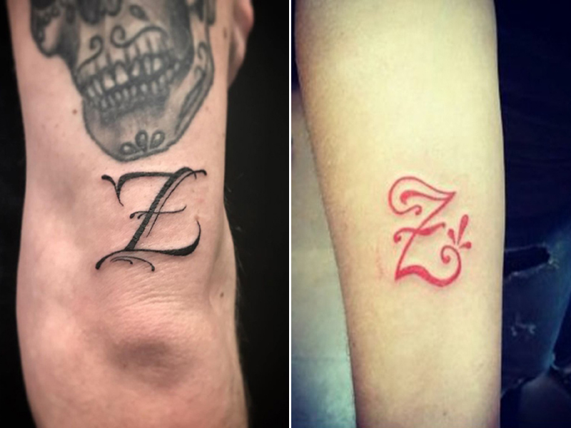 Z raidžių tatuiruotės dizainas