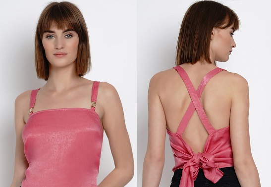 „Satin Backless Party Top“