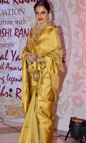 Altın Kanchipuram Saree