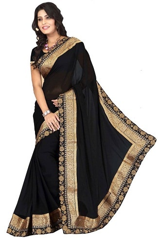 Tradicinis dizaineris Black Saree