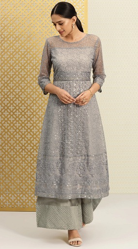 Dizaineris Net Kurti By House of Pataudi