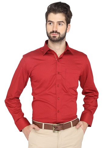 Raudoni biuro marškinėliai