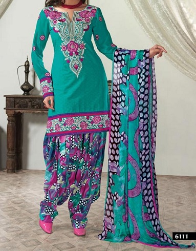Spausdintas Punjabi Salwar kostiumas