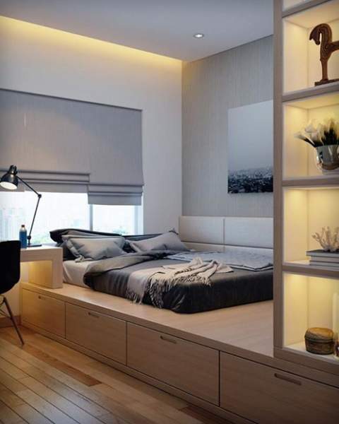 Küçük Alan İçin Japon Yatak Odası Tasarımı