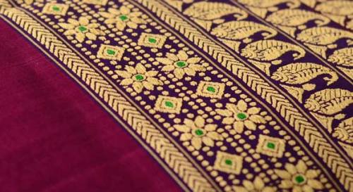 Eldora Mağarası Resim Tasarımcısı Baluchari Saree