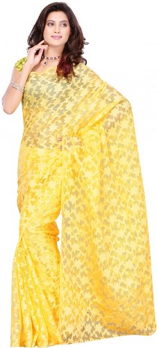 Çiçek Desenli Sarı Sari