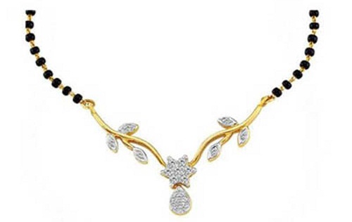 Çiçek Elmas Kısa Mangalsutra