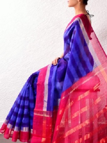 „Aqua Blue Pochampally Saree“