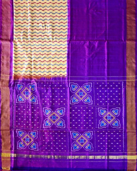 Violetinė Pochampally Saree