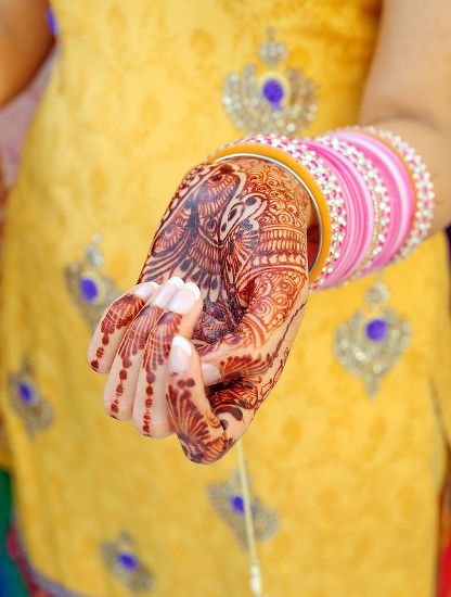 Tradiciniai Punjabi Mehndi dizainai