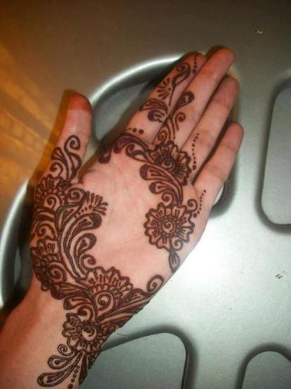 Gėlių Punjabi Henna dizainas