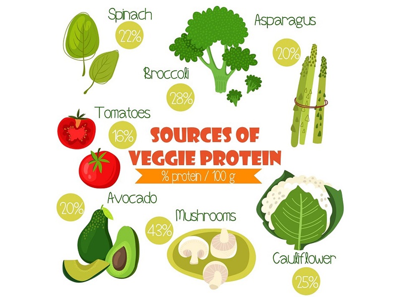 Indijoje yra daug baltymų turinčių daržovių sąrašas