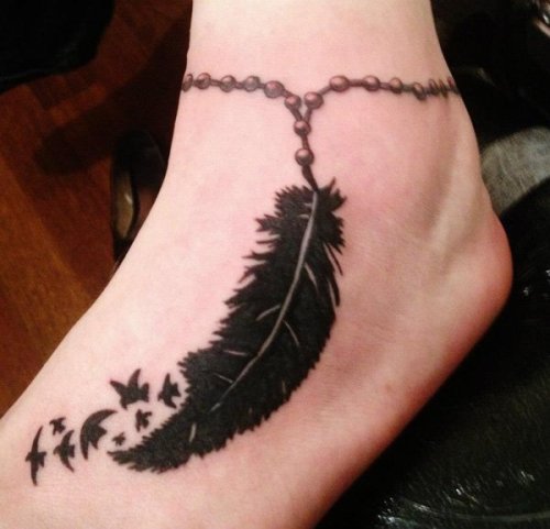 Klasikiniai plunksnų lūžių tatuiruočių dizainai