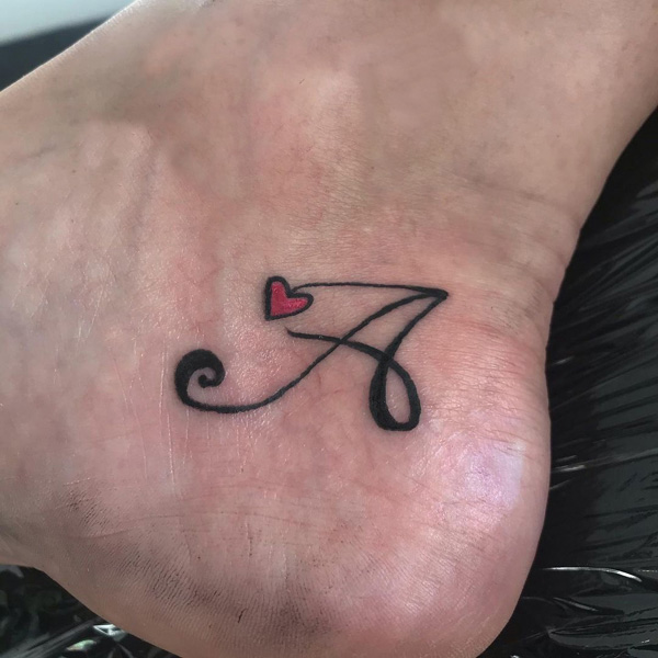 Bold A Letter Tattoo