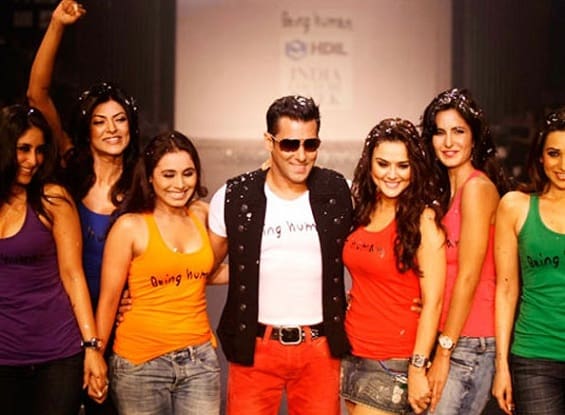 salman khan su aktorėmis