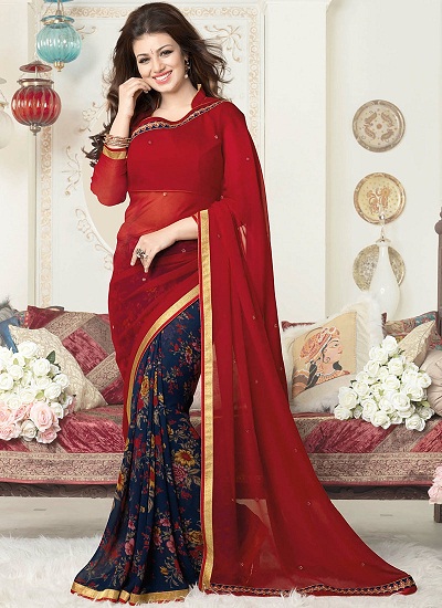 Ünlü Bak Kırmızı Saree