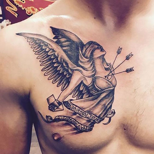 Gražūs angelų tatuiruočių dizainai 2