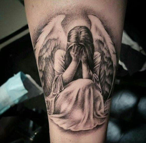 Gražūs angelų tatuiruočių dizainai 3