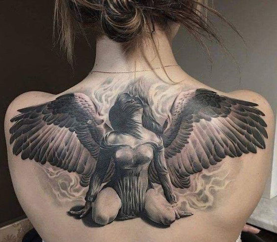 Gražūs angelų tatuiruočių dizainai 5