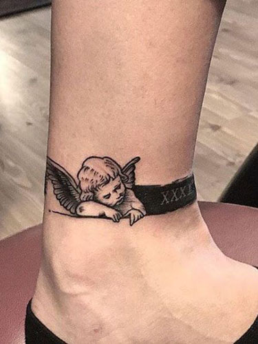 Gražūs angelų tatuiruočių dizainai 8