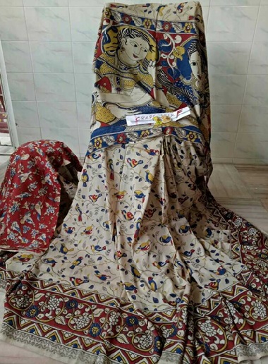 Krepas Kalamkari Saree