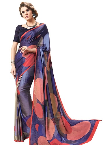 Satin Crepe Saree