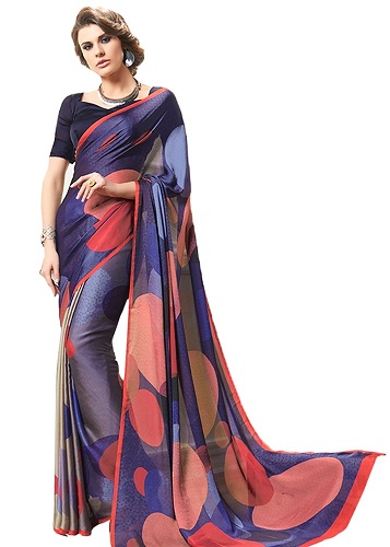 Satin Crepe Saree