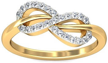 Begalinis deimantinis žiedas auksu