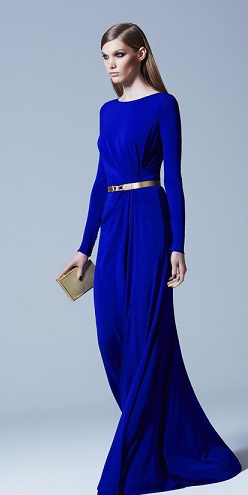 Günlük Giyim Royal Blue Maxi Elbise