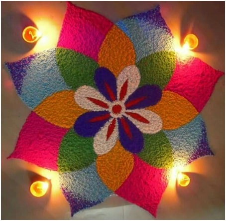 „Deepavali Rangoli“ dizainas