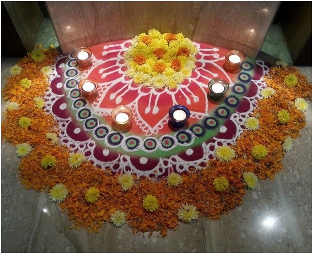 Köşe Rangoli Tasarımı